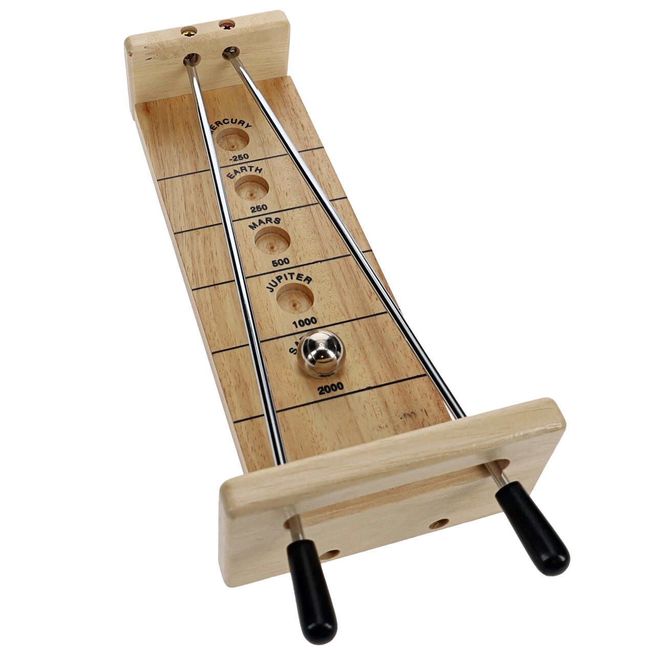 WE Games Mini Shoot The Moon - a Classic 1940's Nostalgia Game - Solid Natural Wood - 9 inch travel version